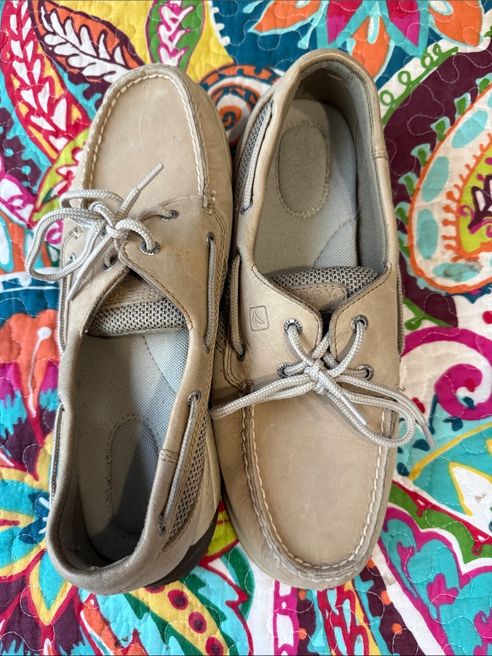 Sperry Men's Casual Boat Shoes in Light Tan